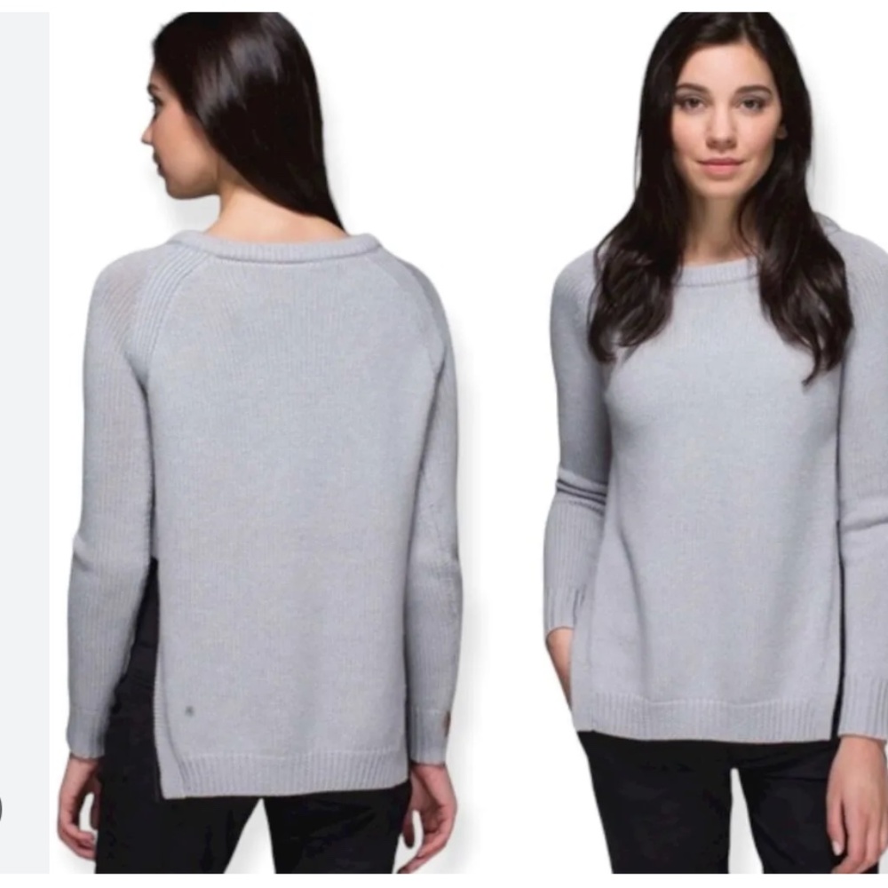 lululemon athletica Light Gray Crewneck Sweater